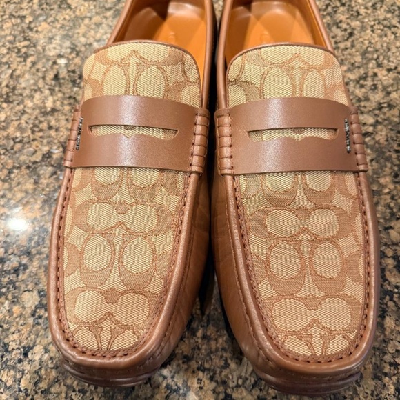 New with Box - Men Coach Liam Signature Driving Shoes size 13D Brown Leather - Picture 2 of 5
